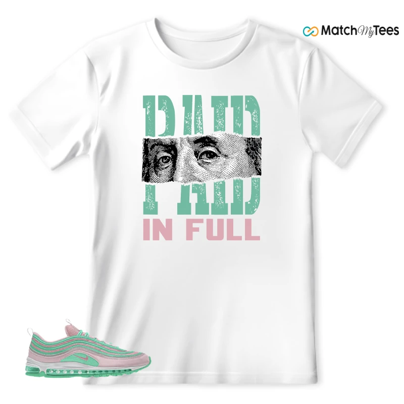 NIKE AIR MAX 97 PINK AND MINT CUSTOM SNEAKER Matching Tees t-shirt