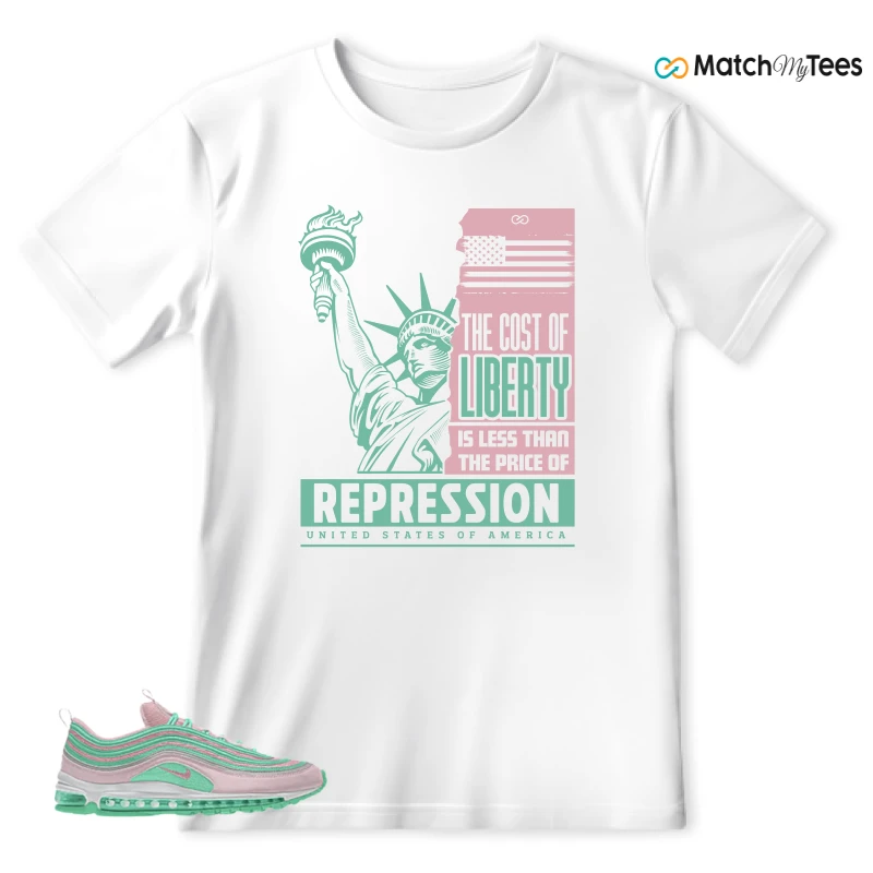 NIKE AIR MAX 97 PINK AND MINT CUSTOM SNEAKER Matching Tees t-shirt