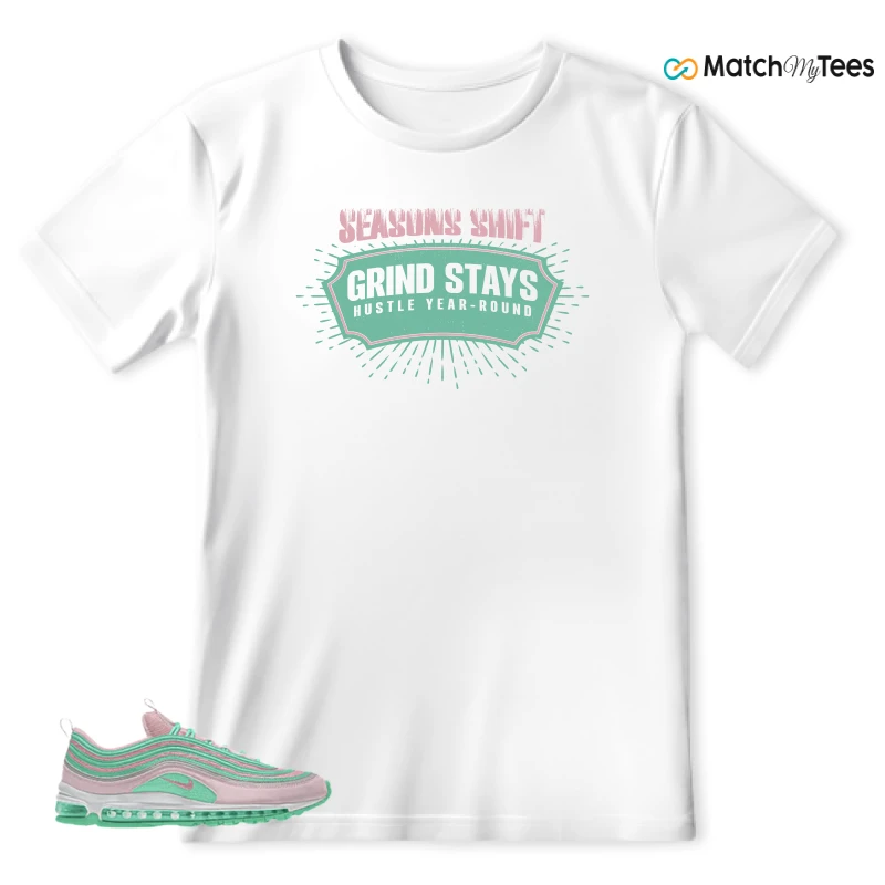 NIKE AIR MAX 97 PINK AND MINT CUSTOM SNEAKER Matching Tees t-shirt