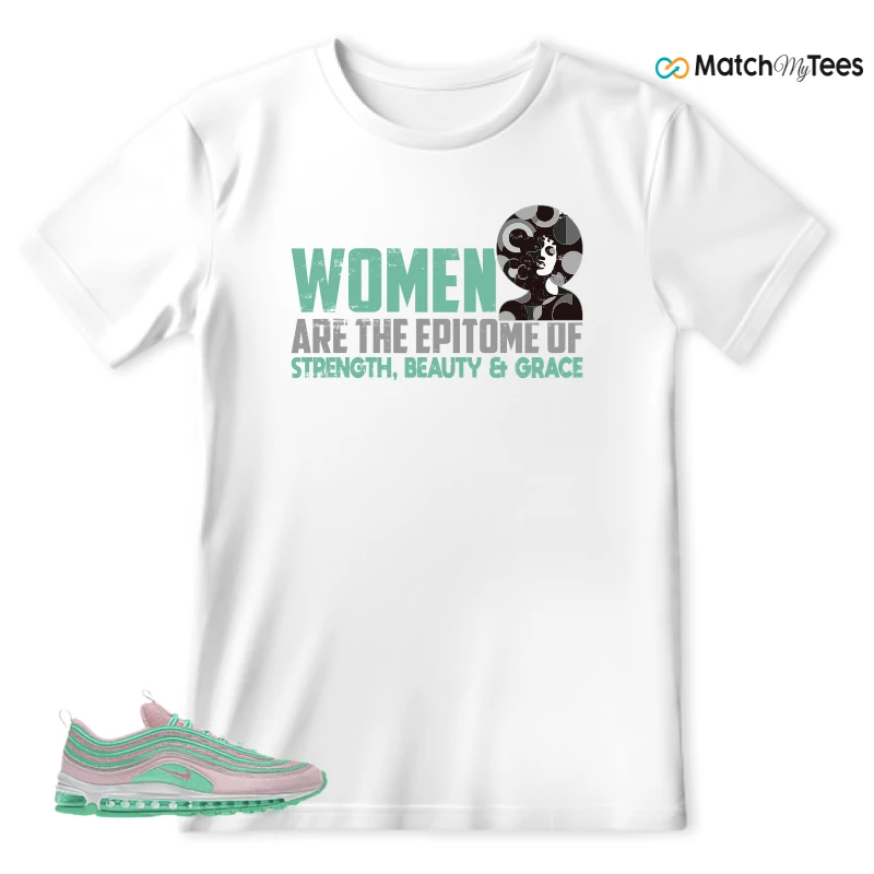 NIKE AIR MAX 97 PINK AND MINT CUSTOM SNEAKER Matching Tees t-shirt