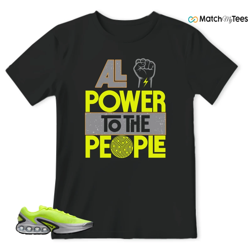 NIKE AIR MAX DN VOLT BLACK VOLT GLOW SEQUOIA SNEAKER Matching Tees t-shirt