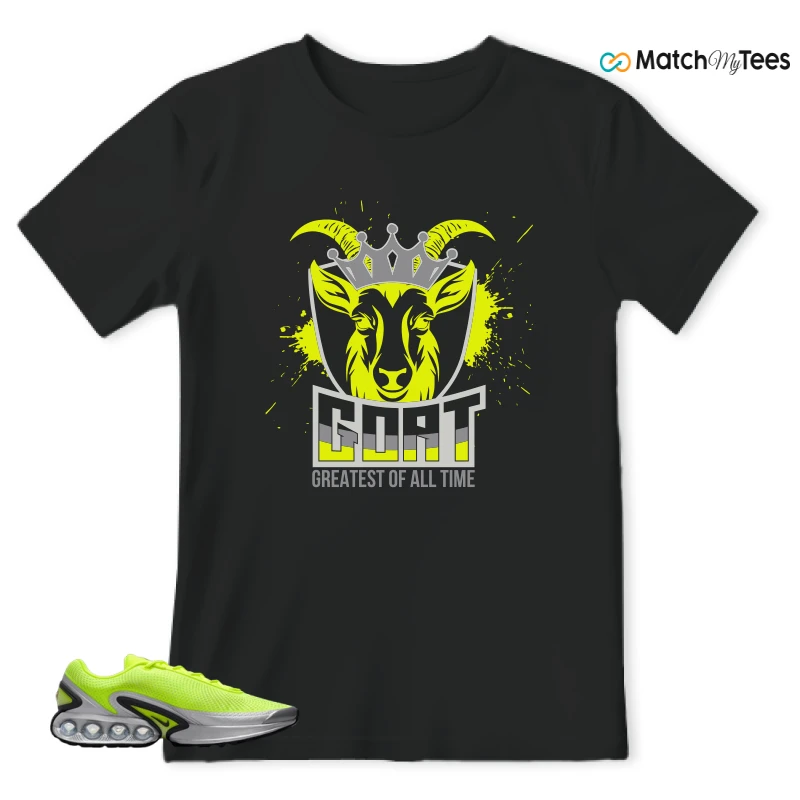 NIKE AIR MAX DN VOLT BLACK VOLT GLOW SEQUOIA SNEAKER Matching Tees t-shirt