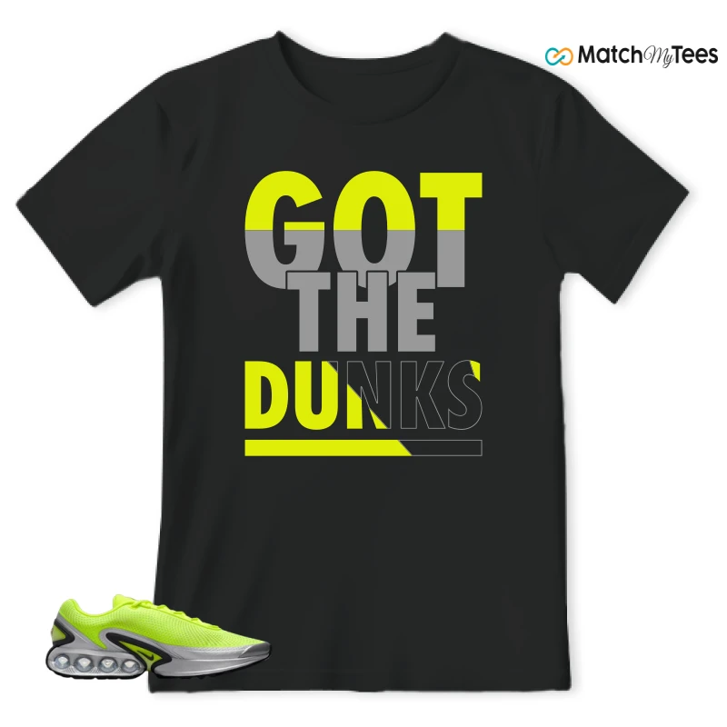 NIKE AIR MAX DN VOLT BLACK VOLT GLOW SEQUOIA SNEAKER Matching Tees t-shirt