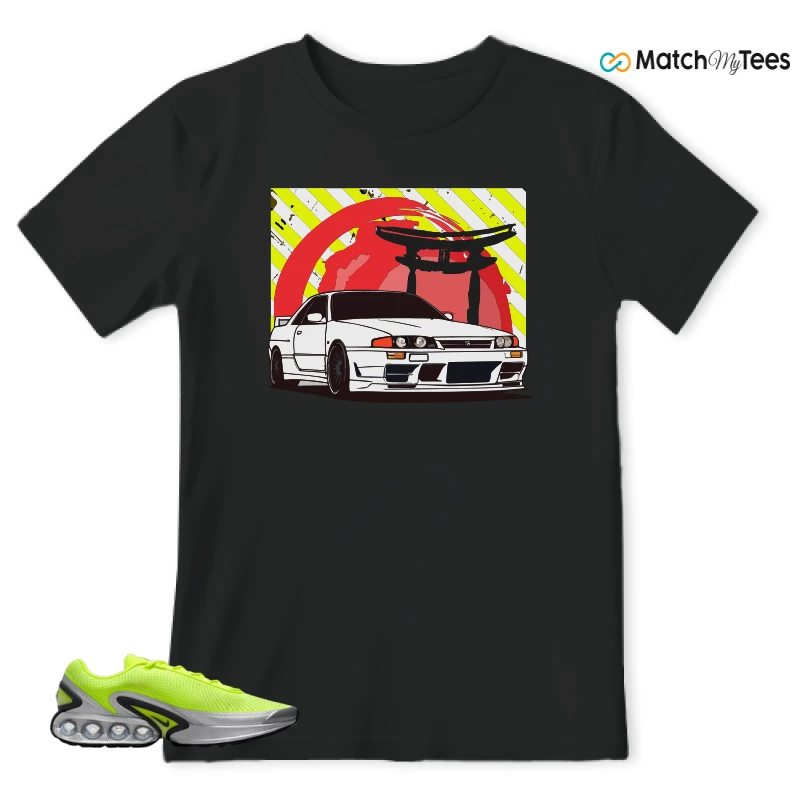 NIKE AIR MAX DN VOLT BLACK VOLT GLOW SEQUOIA SNEAKER Matching Tees T-shirt for Men