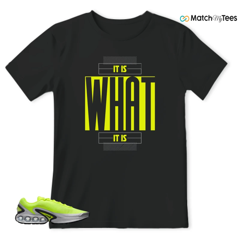 NIKE AIR MAX DN VOLT BLACK VOLT GLOW SEQUOIA SNEAKER Matching Tees T-shirt for Men