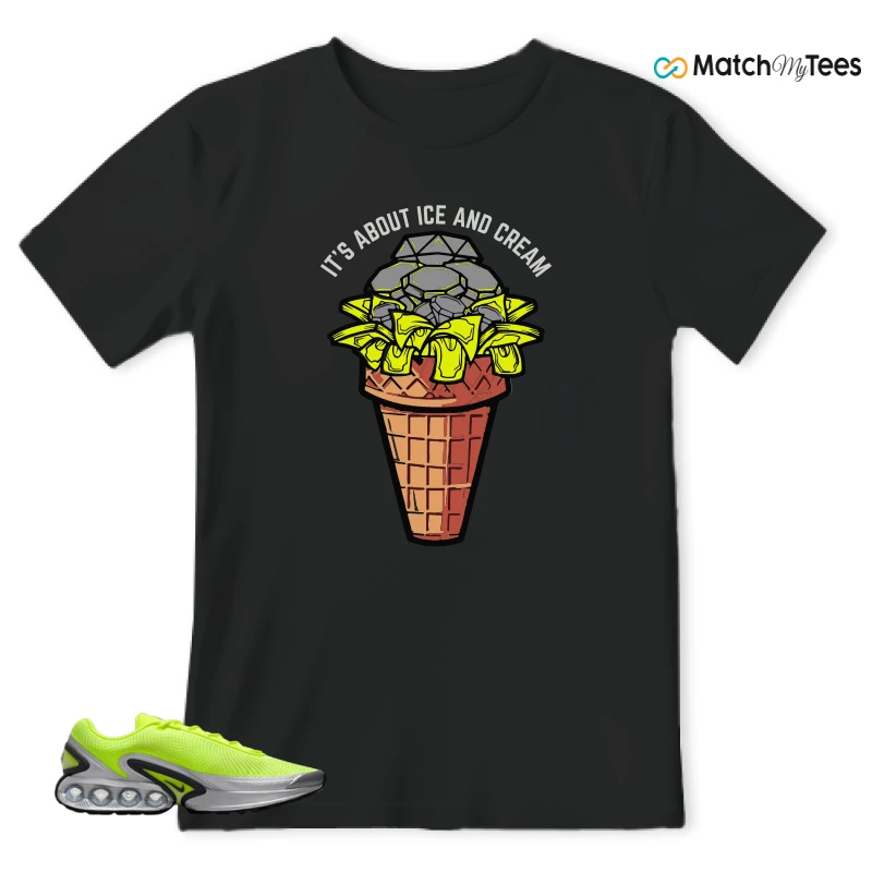 NIKE AIR MAX DN VOLT BLACK VOLT GLOW SEQUOIA SNEAKER Matching Tees t-shirt