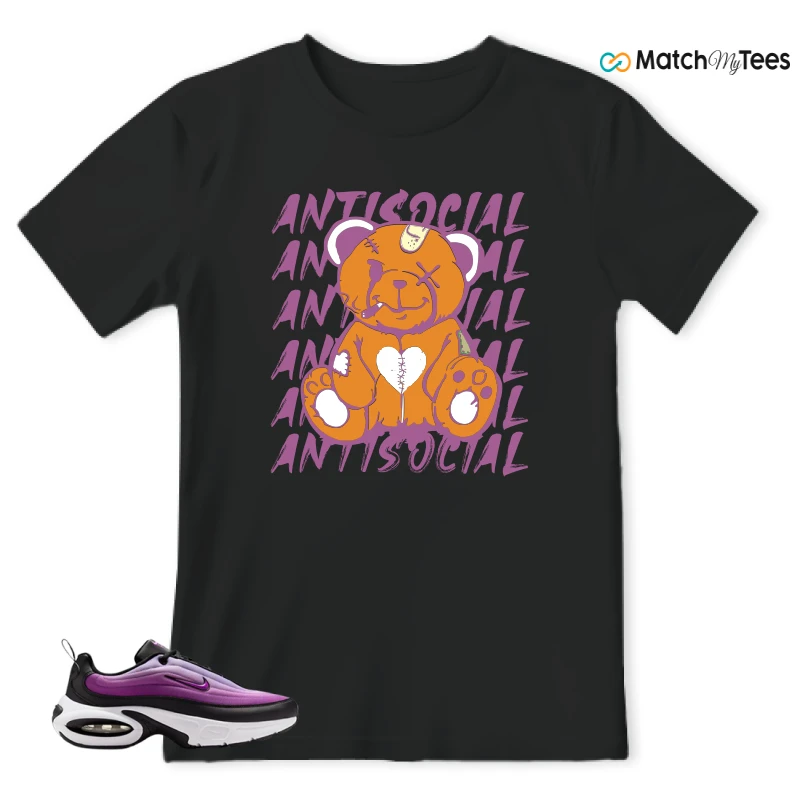 NIKE AIR MAX PORTAL BLACK HYPER VIOLET SNEAKER Matching Tees t-shirt