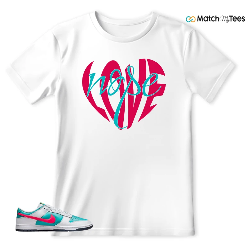 NIKE DUNK LOW DUSTY CACTUS THUNDER BLUE SNEAKER Matching Tees t-shirt
