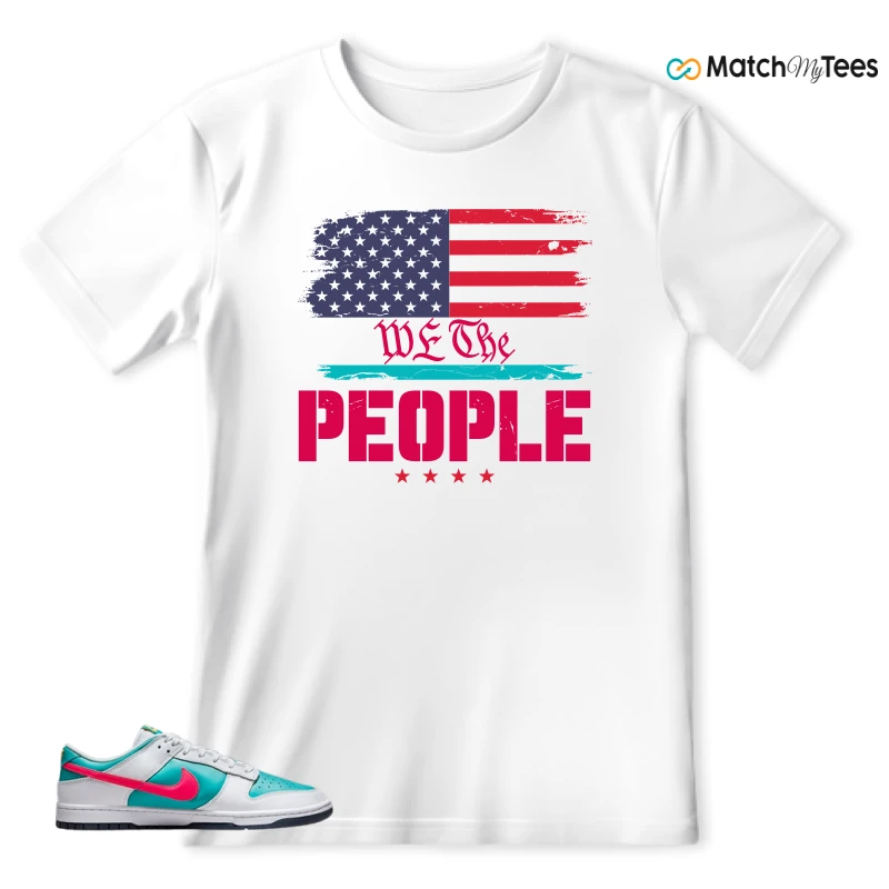 NIKE DUNK LOW DUSTY CACTUS THUNDER BLUE SNEAKER Matching Tees t-shirt