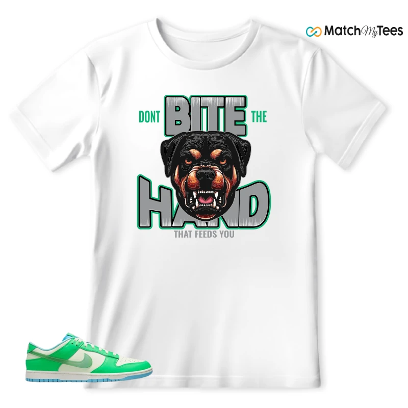 NIKE DUNK LOW GREEN SHOCK SNEAKER Matching Tees t-shirt