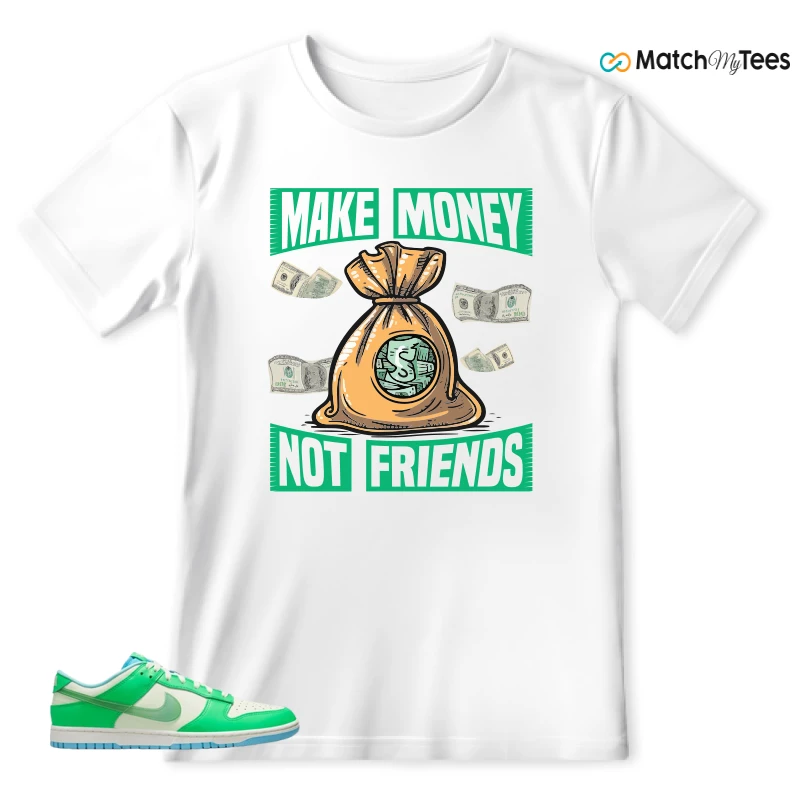 NIKE DUNK LOW GREEN SHOCK SNEAKER Matching Tees t-shirt