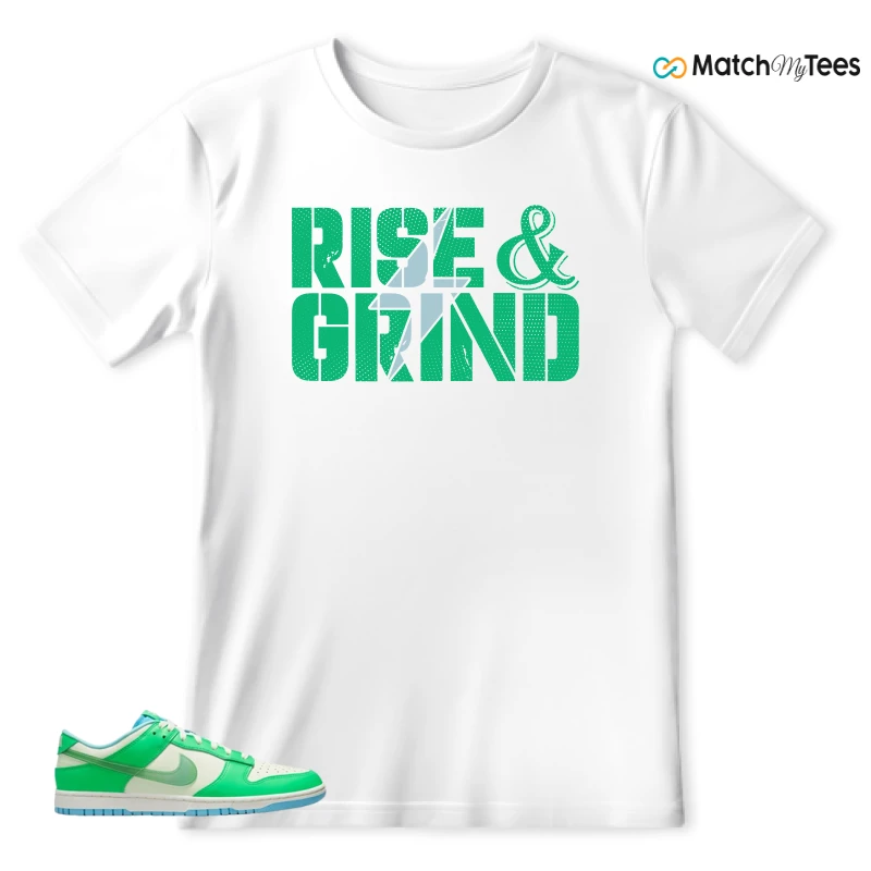 NIKE DUNK LOW GREEN SHOCK SNEAKER Matching Tees t-shirt