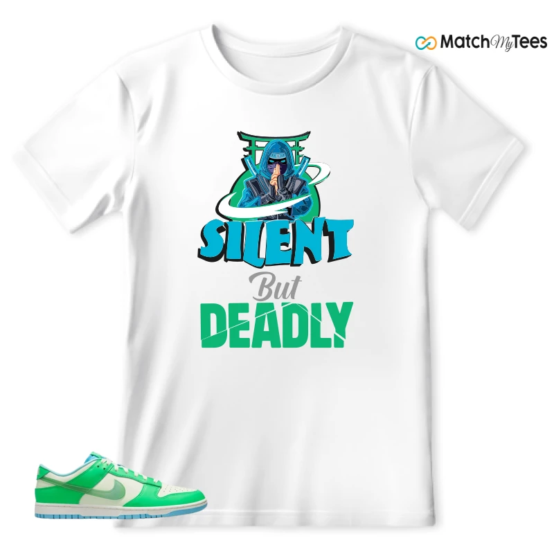 NIKE DUNK LOW GREEN SHOCK SNEAKER Matching Tees t-shirt