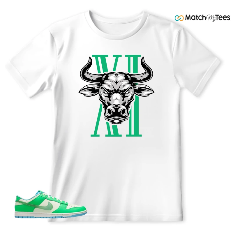 NIKE DUNK LOW GREEN SHOCK SNEAKER Matching Tees t-shirt