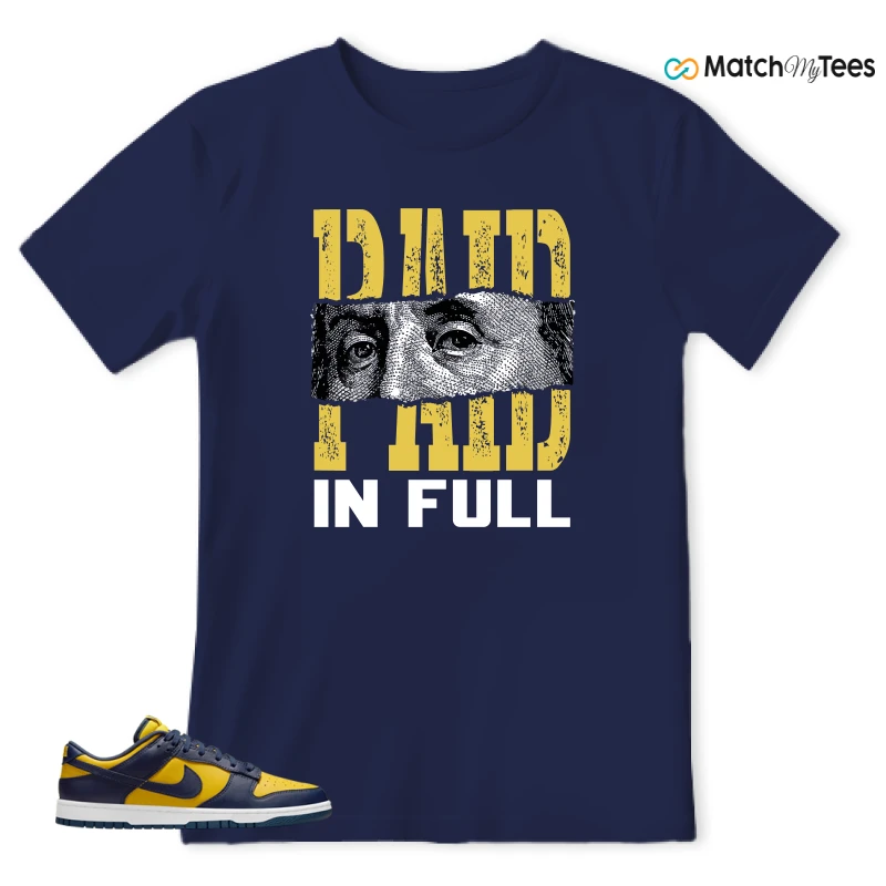 Paid In Full Navy matching T-shirt T-shirt
