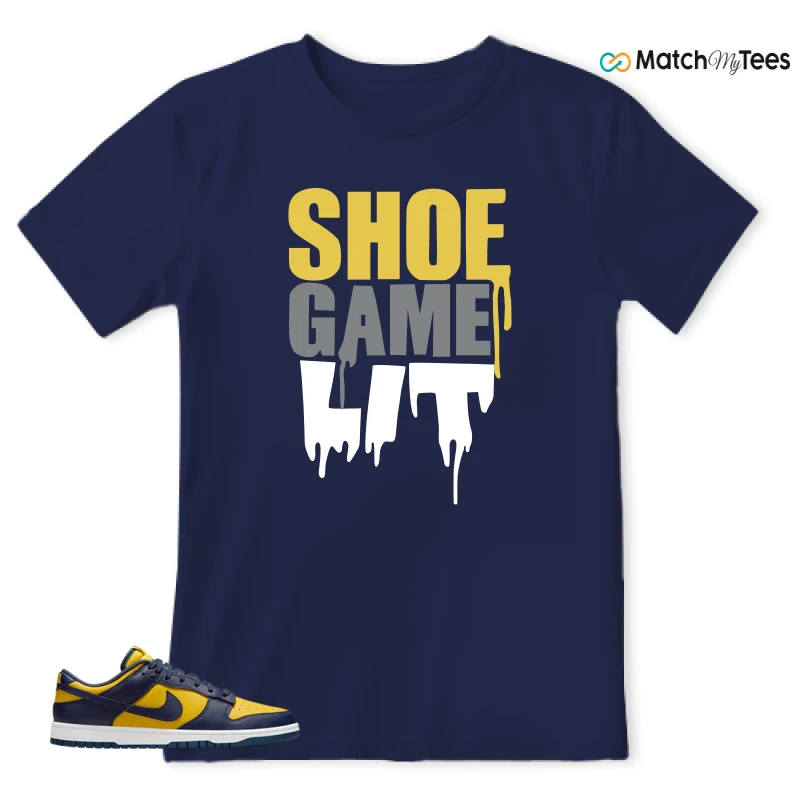 Shoe Game Lit Navy matching T-shirt T-shirt