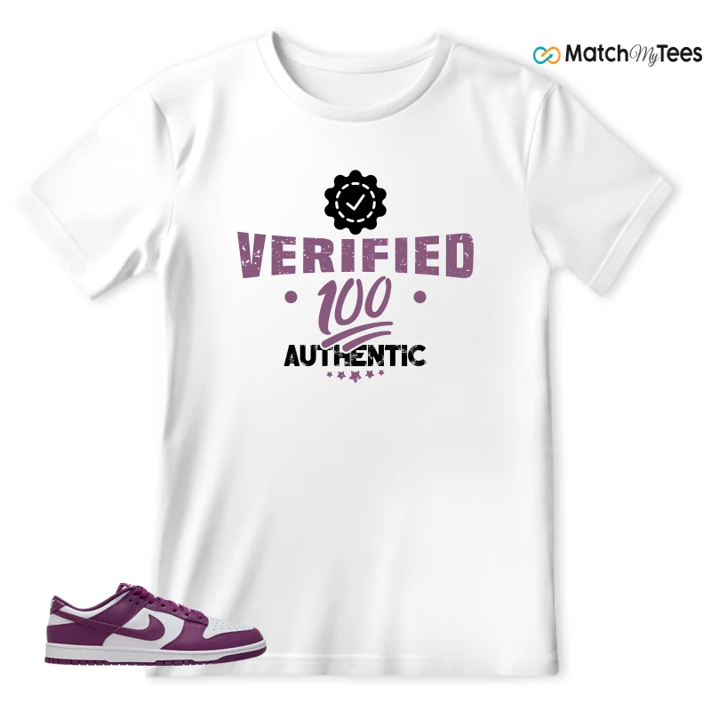 NIKE DUNK LOW WHITE VIOTECH SNEAKER Matching Tees T-shirt for Men