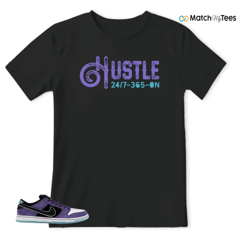 NIKE DUNK LOW X HAYLEY WILSON COURT PURPLE SNEAKER/COURT PURPLE/BLACK-WHITE-LAGOON PULSE-DOLL matching T-shirt