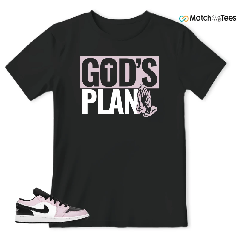 God's Plan Black matching T-shirt T-shirt
