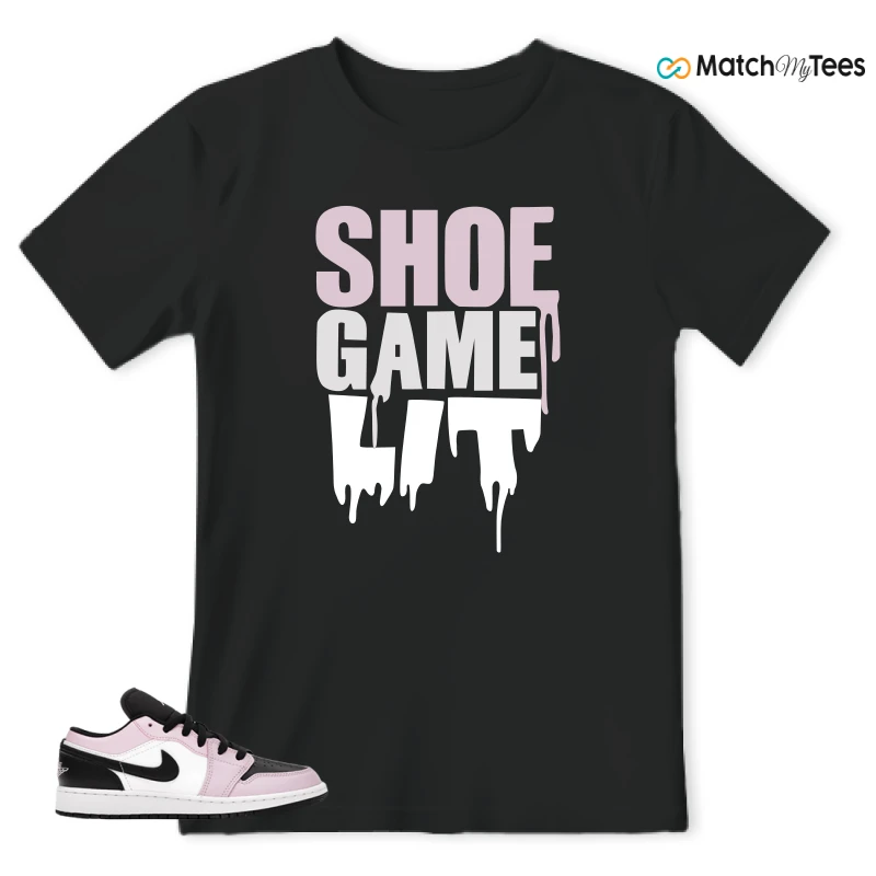 Shoe Game Lit Black matching T-shirt T-shirt