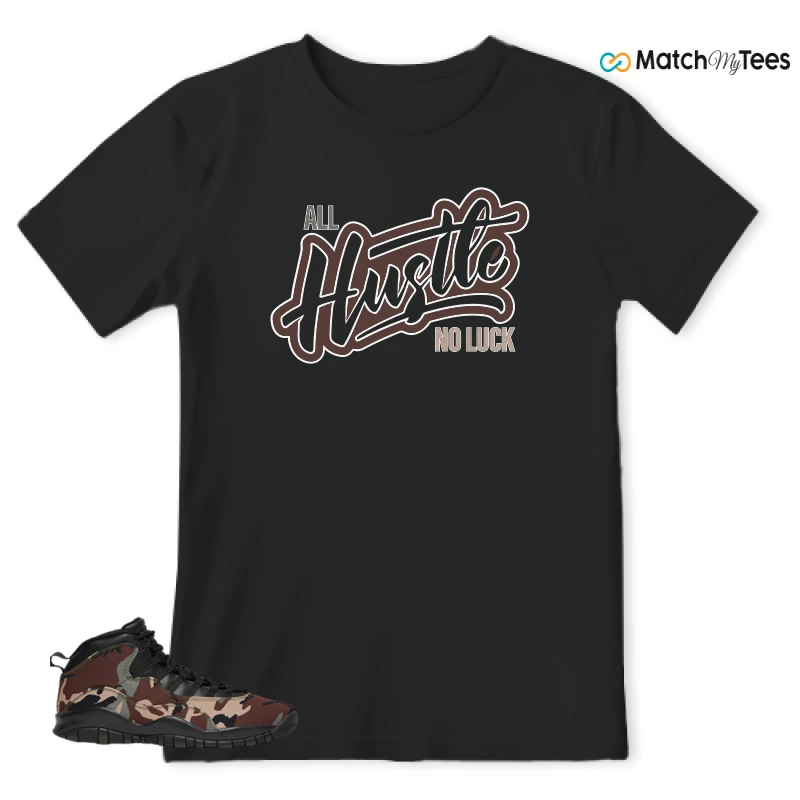 NIKE JORDAN 10 RETRO WOODLAND CAMO SNEAKER Matching Tees t-shirt