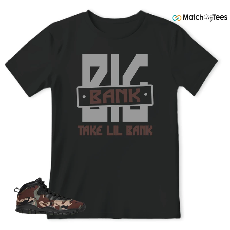 NIKE JORDAN 10 RETRO WOODLAND CAMO SNEAKER Matching Tees t-shirt