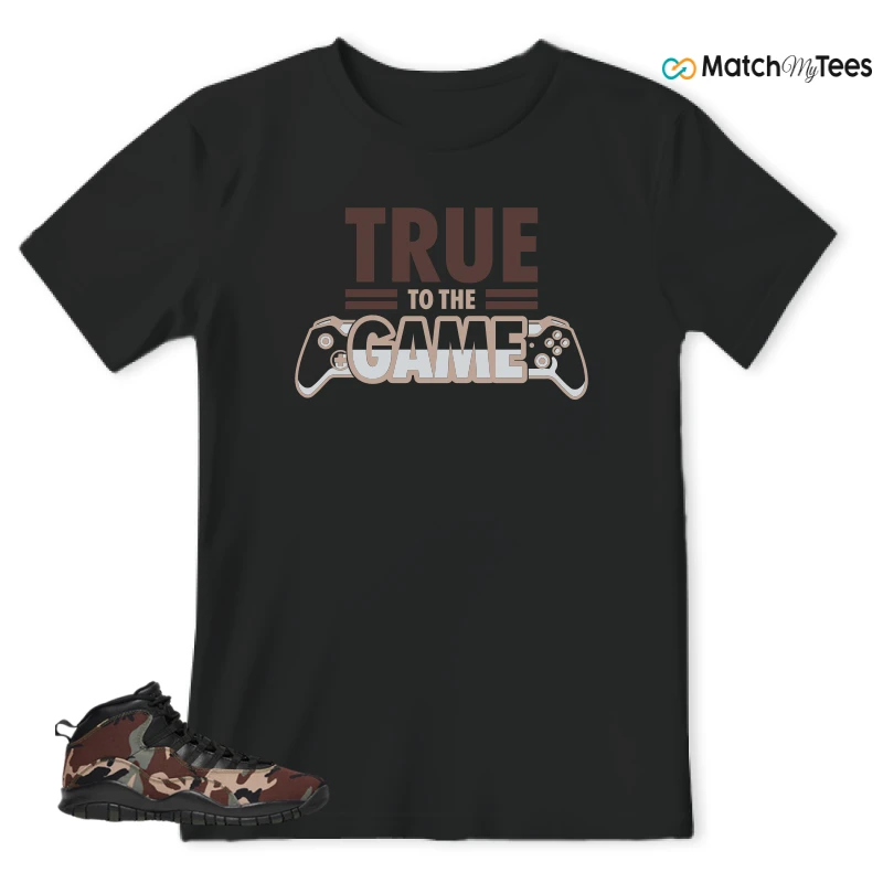NIKE JORDAN 10 RETRO WOODLAND CAMO SNEAKER Matching Tees t-shirt
