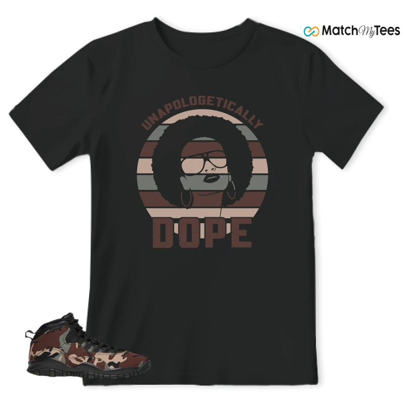 NIKE JORDAN 10 RETRO WOODLAND CAMO SNEAKER Matching Tees t-shirt