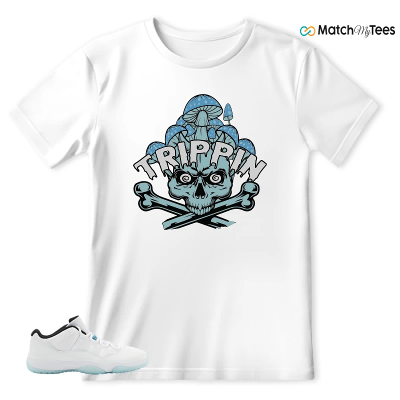 NIKE JORDAN 11 RETRO LOW LEGEND BLUE SNEAKER Matching Tees T-shirt for Men