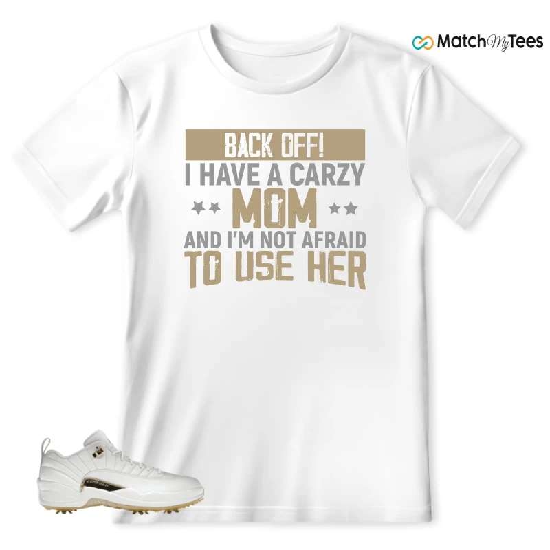 NIKE JORDAN 12 GOLF METALLIC GOLD SNEAKER Matching Tees t-shirt