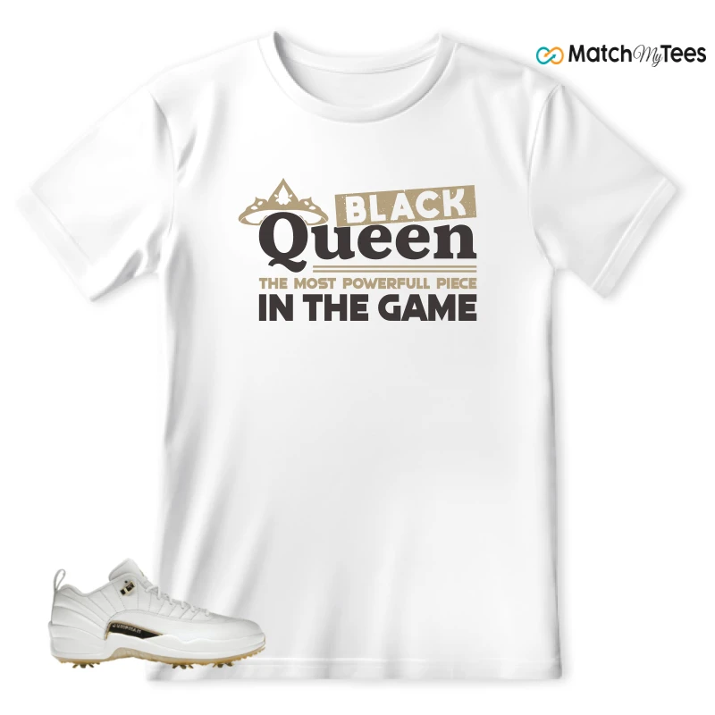 NIKE JORDAN 12 GOLF METALLIC GOLD SNEAKER Matching Tees t-shirt