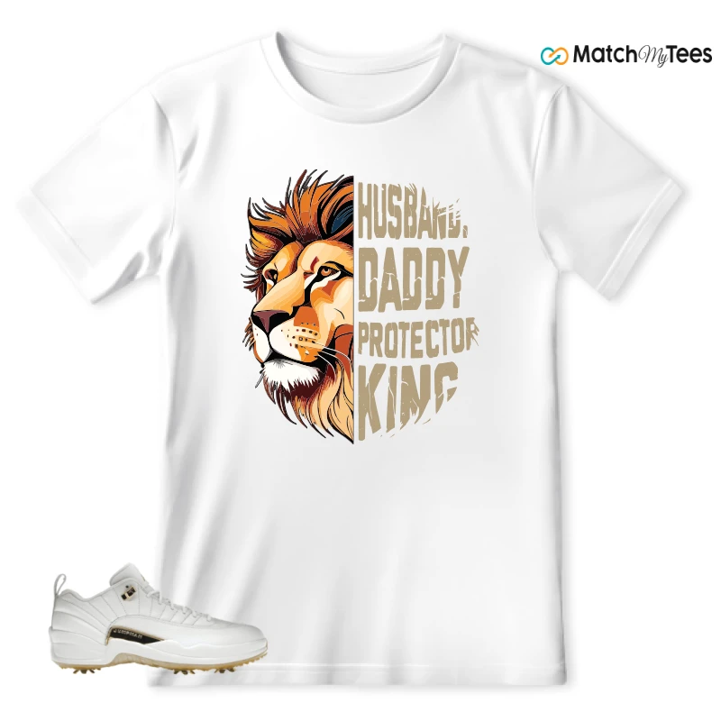 NIKE JORDAN 12 GOLF METALLIC GOLD SNEAKER Matching Tees t-shirt