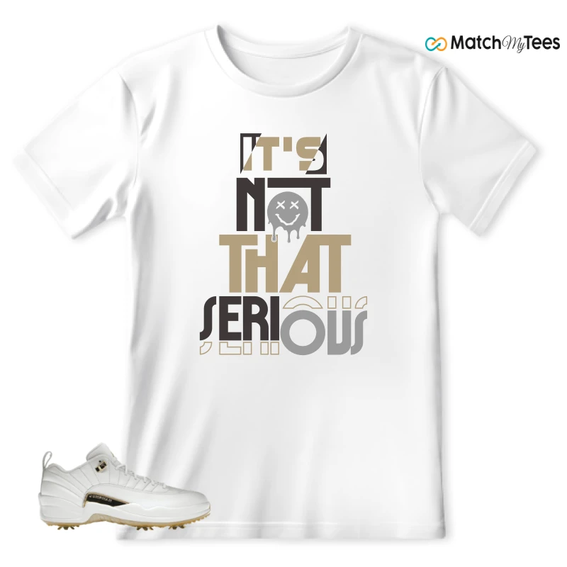 NIKE JORDAN 12 GOLF METALLIC GOLD SNEAKER Matching Tees t-shirt
