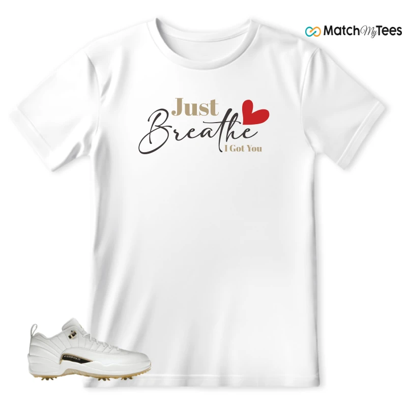 NIKE JORDAN 12 GOLF METALLIC GOLD SNEAKER Matching Tees t-shirt
