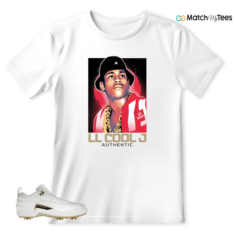 NIKE JORDAN 12 GOLF METALLIC GOLD SNEAKER Matching Tees t-shirt