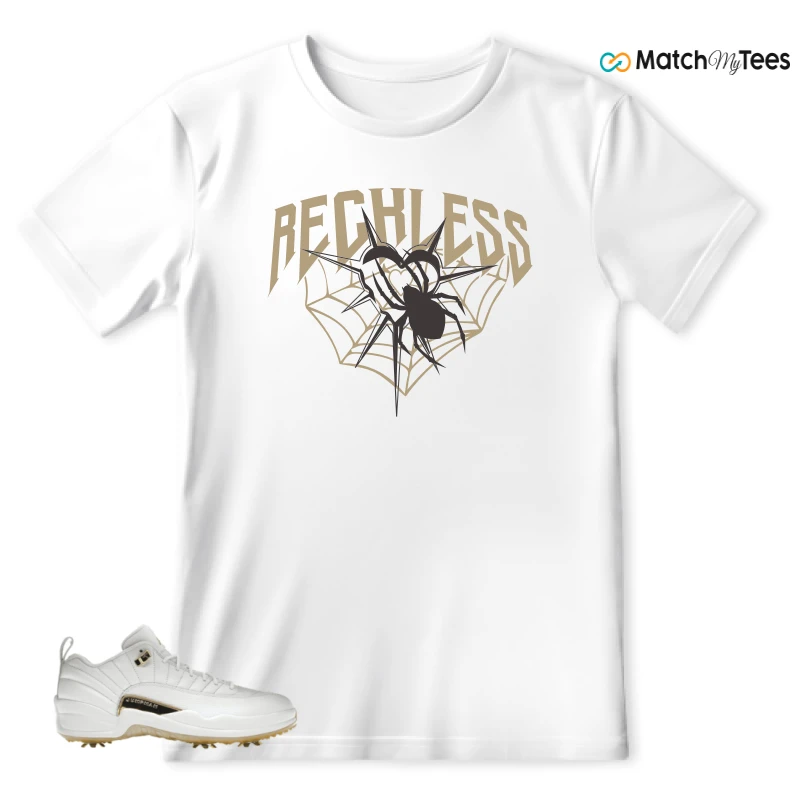 NIKE JORDAN 12 GOLF METALLIC GOLD SNEAKER Matching Tees t-shirt