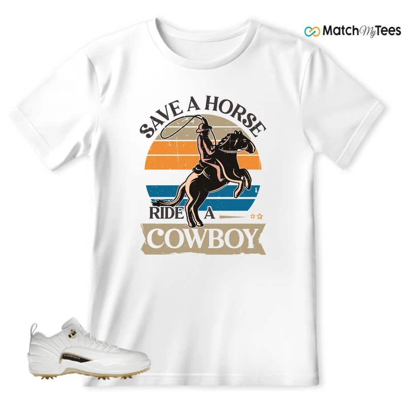 NIKE JORDAN 12 GOLF METALLIC GOLD SNEAKER Matching Tees t-shirt