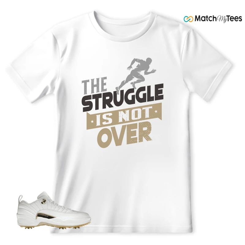 NIKE JORDAN 12 GOLF METALLIC GOLD SNEAKER Matching Tees t-shirt