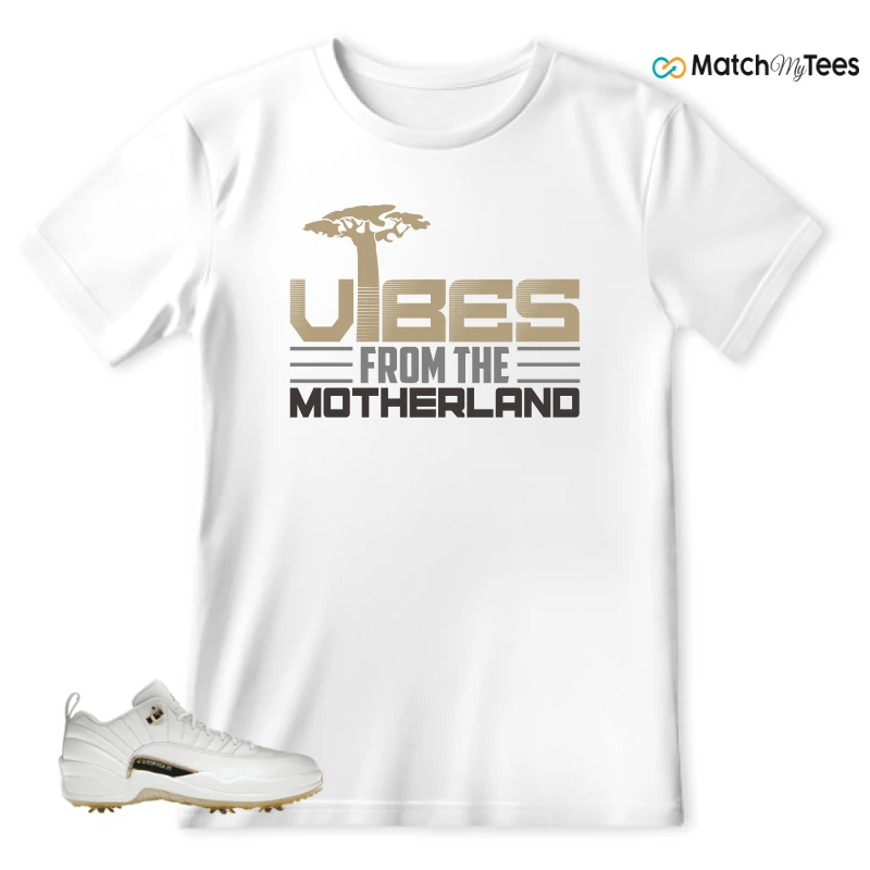 NIKE JORDAN 12 GOLF METALLIC GOLD SNEAKER Matching Tees t-shirt