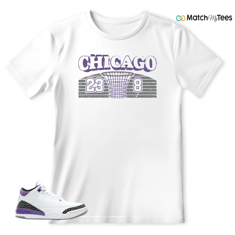 NIKE JORDAN 3 RETRO DARK IRIS (PS) SNEAKER Matching Tees t-shirt