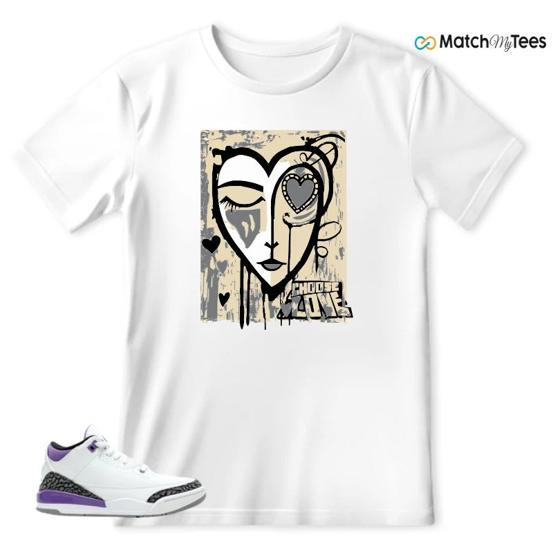 NIKE JORDAN 3 RETRO DARK IRIS (PS) SNEAKER Matching Tees t-shirt