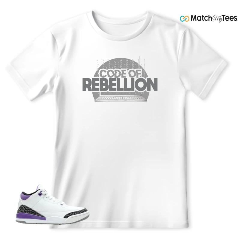 NIKE JORDAN 3 RETRO DARK IRIS (PS) SNEAKER Matching Tees t-shirt