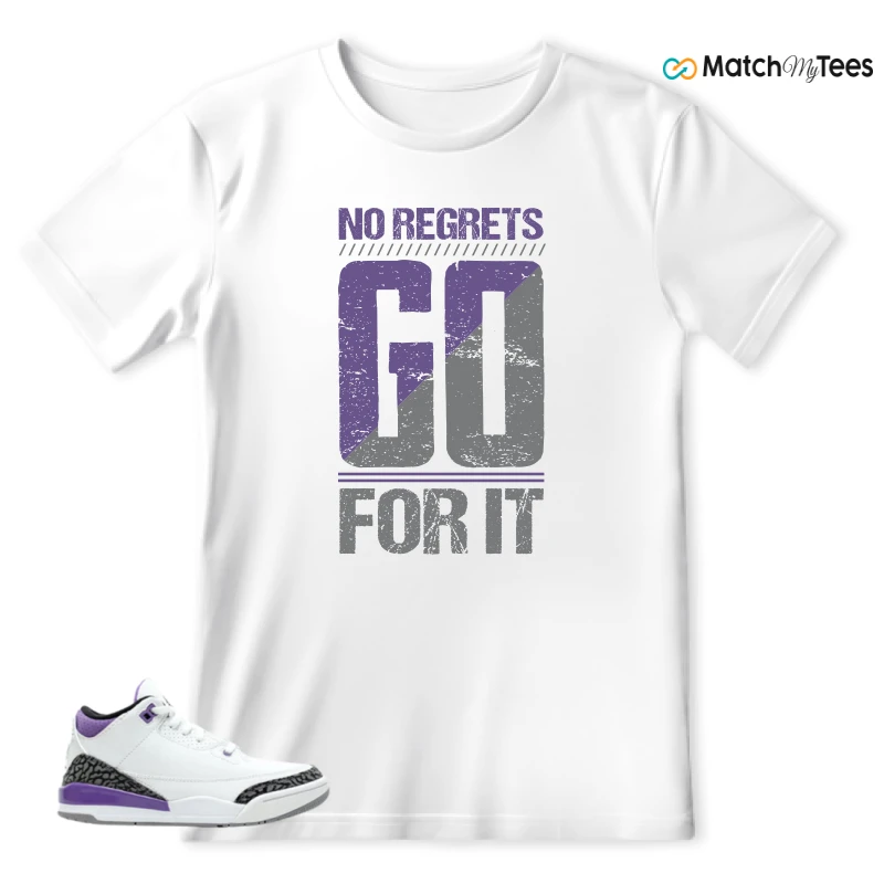NIKE JORDAN 3 RETRO DARK IRIS (PS) SNEAKER Matching Tees t-shirt
