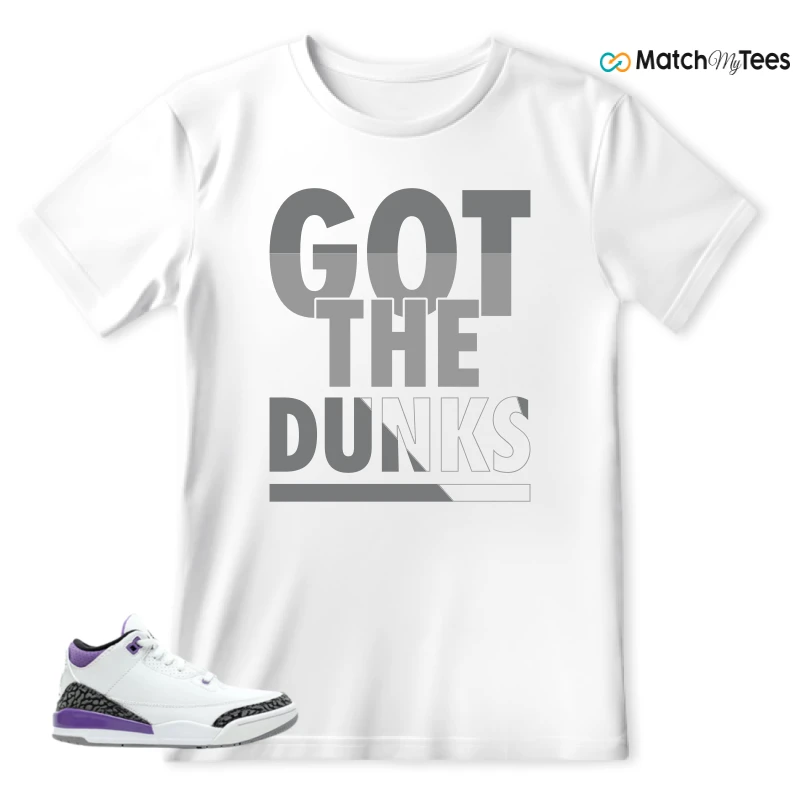 NIKE JORDAN 3 RETRO DARK IRIS (PS) SNEAKER Matching Tees t-shirt