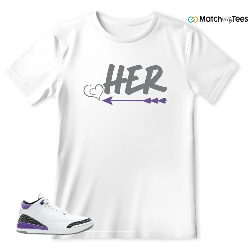 NIKE JORDAN 3 RETRO DARK IRIS (PS) SNEAKER Matching Tees t-shirt