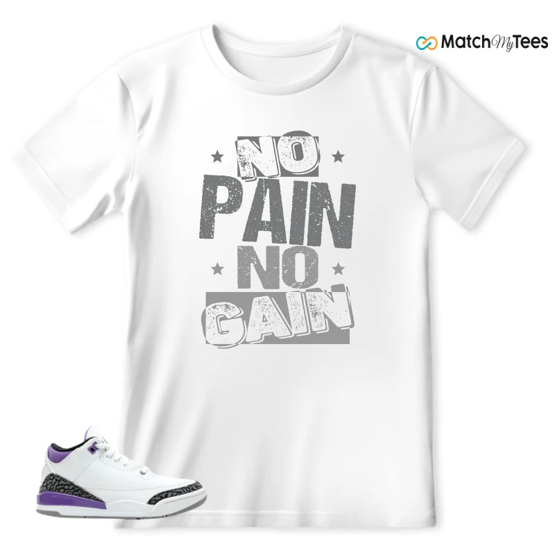 NIKE JORDAN 3 RETRO DARK IRIS (PS) SNEAKER Matching Tees t-shirt
