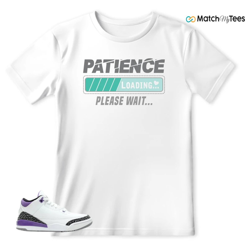 NIKE JORDAN 3 RETRO DARK IRIS (PS) SNEAKER Matching Tees t-shirt