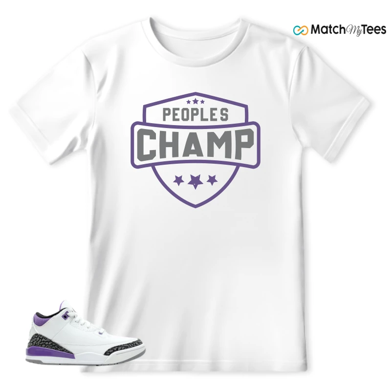 NIKE JORDAN 3 RETRO DARK IRIS (PS) SNEAKER Matching Tees t-shirt
