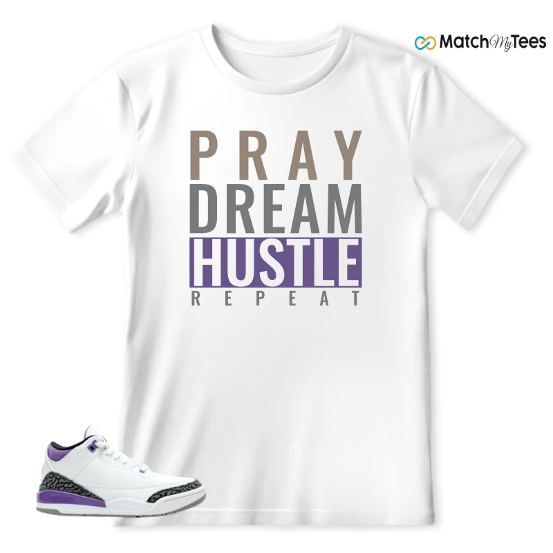 NIKE JORDAN 3 RETRO DARK IRIS (PS) SNEAKER Matching Tees t-shirt
