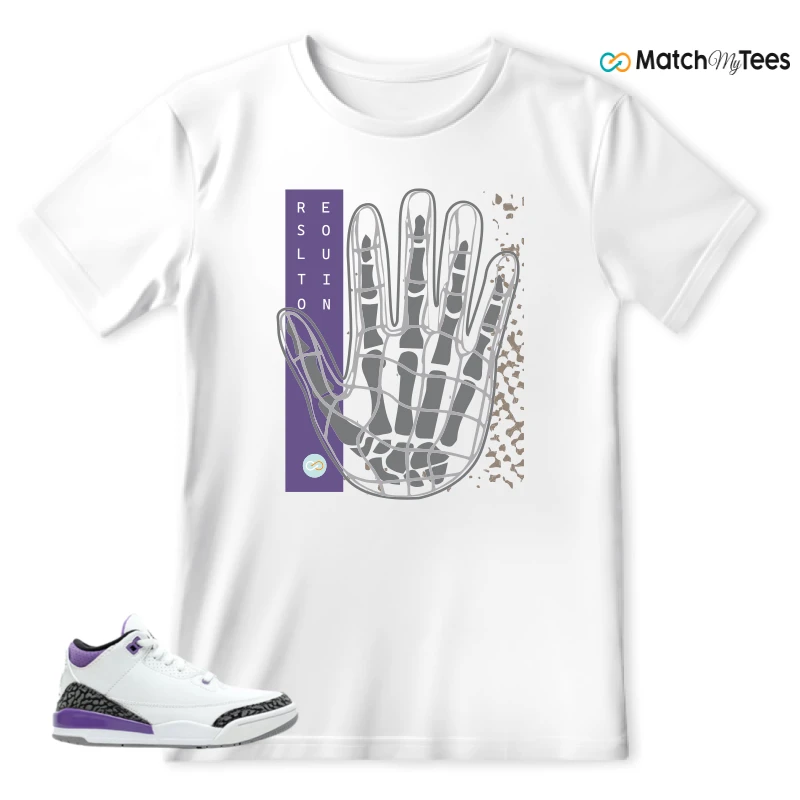 NIKE JORDAN 3 RETRO DARK IRIS (PS) SNEAKER Matching Tees T-shirt for Men